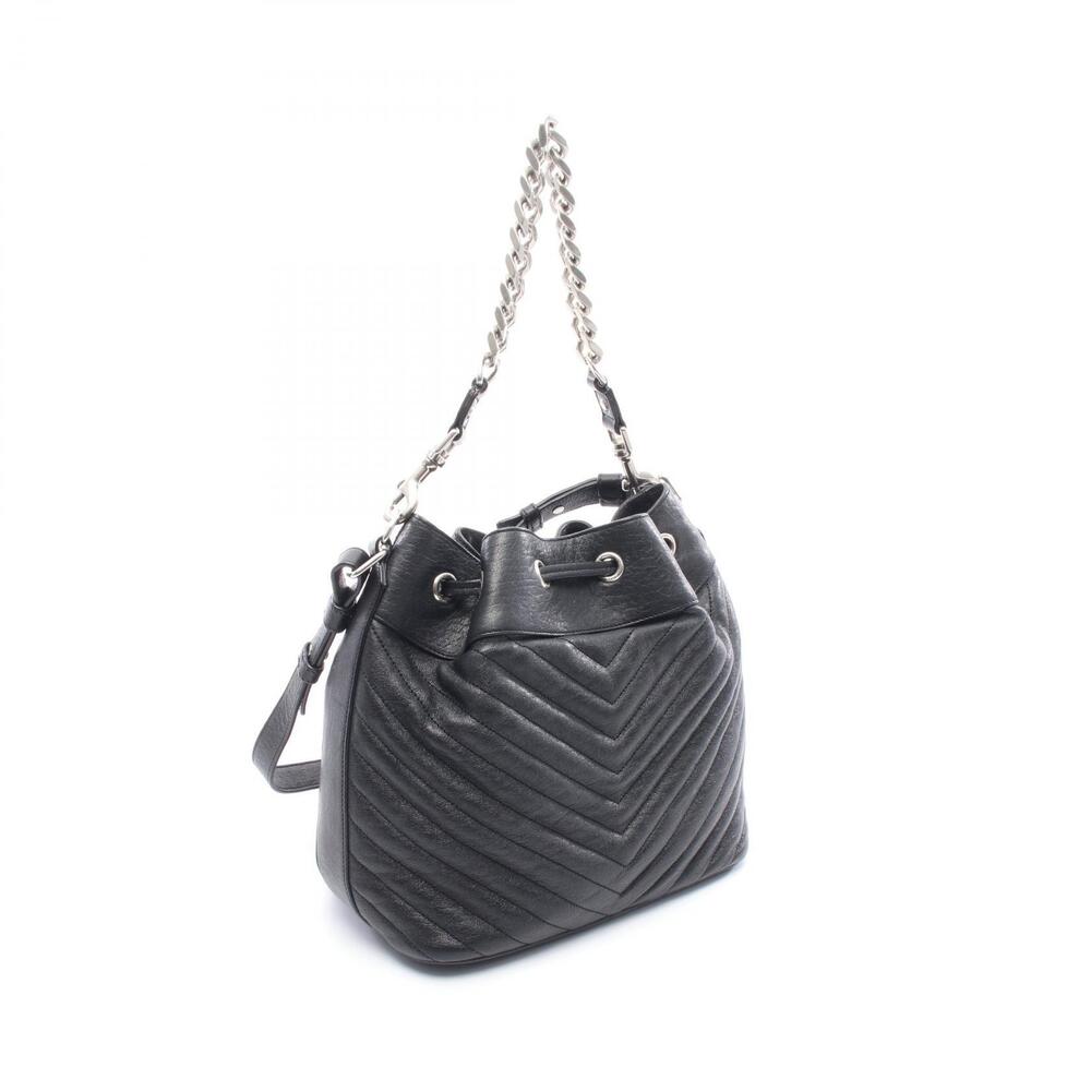 Saint Laurent Paris Emmanuel Handbag Leather Black